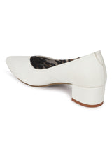 White PU Block Slip On Sandals (TC-SLC-1180-WHT)