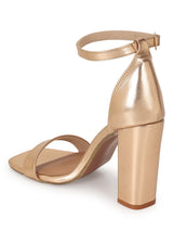 Rose Gold PU Block Sandals (TC-ST-1349-RGLD)