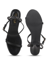 Black PU Strappy Stiletto Sandals (TC-ST-1295-BLK)