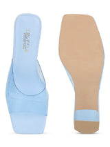 Blue PU Perspex Clear Block Mules (TC-ST-1228-BLUPU)