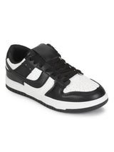 Black PU Lace-Up Sneakers (TC-RS3487-BLK)