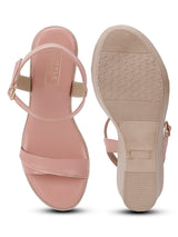 Nude PU Buckle Wedges (TC-SLC-F65-NUD)