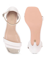 White PU Strappy Stiletto Sandals (TP10178-WHT)