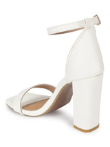 White PU Block Sandals (TC-ST-1349-WHT)