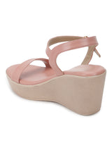Nude PU Buckle Wedges (TC-SLC-F65-NUD)