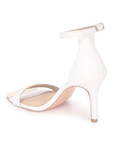 White PU Strappy Stiletto Sandals (TP10178-WHT)