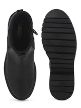 Black PU Kitten Ankle Boots (TC-ST-1249-BLK)