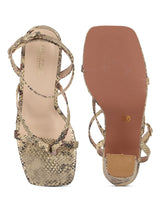 Gold PU Strappy Block Sandals (TC-MSI-101-GLD)