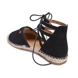 Black Lace Up Espadrilles
