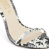 Snake Stiletto Barely There Sandals