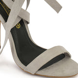 Grey Wrap Around Stiletto Sandals
