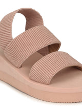Beige EVA Back Strap Wedges