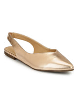 Rose Gold Back Strap Slip-On Flats