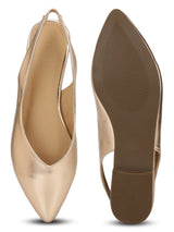 Rose Gold Back Strap Slip-On Flats