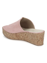 Nude Pink Micro Slip On Wedges