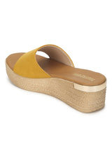 Mustard Micro Slip On Wedges
