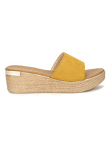 Mustard Micro Slip On Wedges