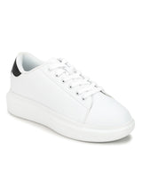 White Black Lace-Up Men Sneakers