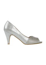 Silver Flat Shoes
