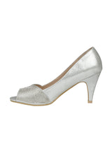 Silver Flat Shoes