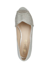 Silver Flat Shoes