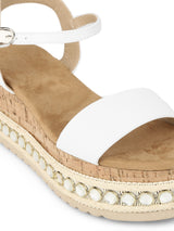 White PU Studded Platforms