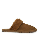 Tan Micro Fuzzy Slip Ons