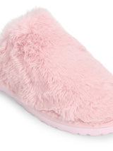 Pink Fuzzy Fur Slippers