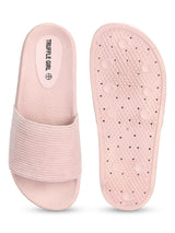 Pink Corduroy Slip Ons