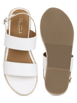 White PU Jute Espadrilles
