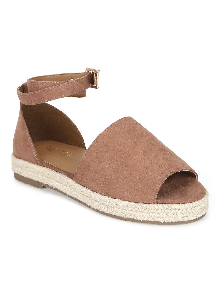 Open toe sales espadrilles flats