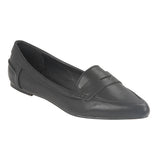 Black Pu Flat Shoes