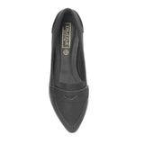 Black Pu Flat Shoes