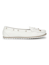 White PU Flat Belly Shoes