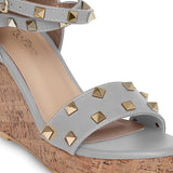Tao Paris Kayra TP10025-03 Studded Grey Wedges