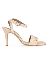 Nude PU Woven Strap Stilettos