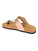Pewter Synthetic Leather Cork-Latex Footbed Flats (TC-070202-PEW)