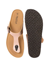 Pewter Synthetic Leather Cork-Latex Footbed Flats (TC-070202-PEW)