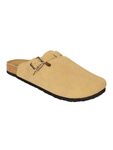 Beige Suede Cork-Latex Soft Footbed Flats (TC-100506-BEIG)