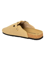 Beige Suede Cork-Latex Soft Footbed Flats (TC-100506-BEIG)