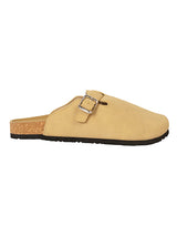 Beige Suede Cork-Latex Soft Footbed Flats (TC-100506-BEIG)