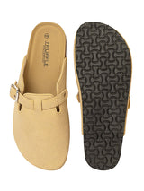 Beige Suede Cork-Latex Soft Footbed Flats (TC-100506-BEIG)