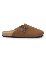 Brown Suede Winter Cork-Latex Soft Footbed Flats (TC-100506-BRO)