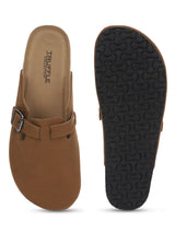 Brown Suede Winter Cork-Latex Soft Footbed Flats (TC-100506-BRO)