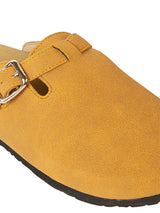 Camel Suede Cork-Latex Soft Footbed Flats (TC-100506-CAM)