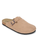 Taupe Suede Winter Cork-Latex Soft Footbed Flats (TC-100506-TAU)