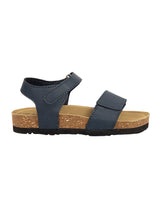 Blue Synthetic Leather Cork-Latex Footbed Velcro Sandals For Kids-Unisex (TC-100511-BLU)