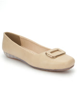 Nude PU Stylish Slip-On Flat Ballerina (TC-1206-NUD)