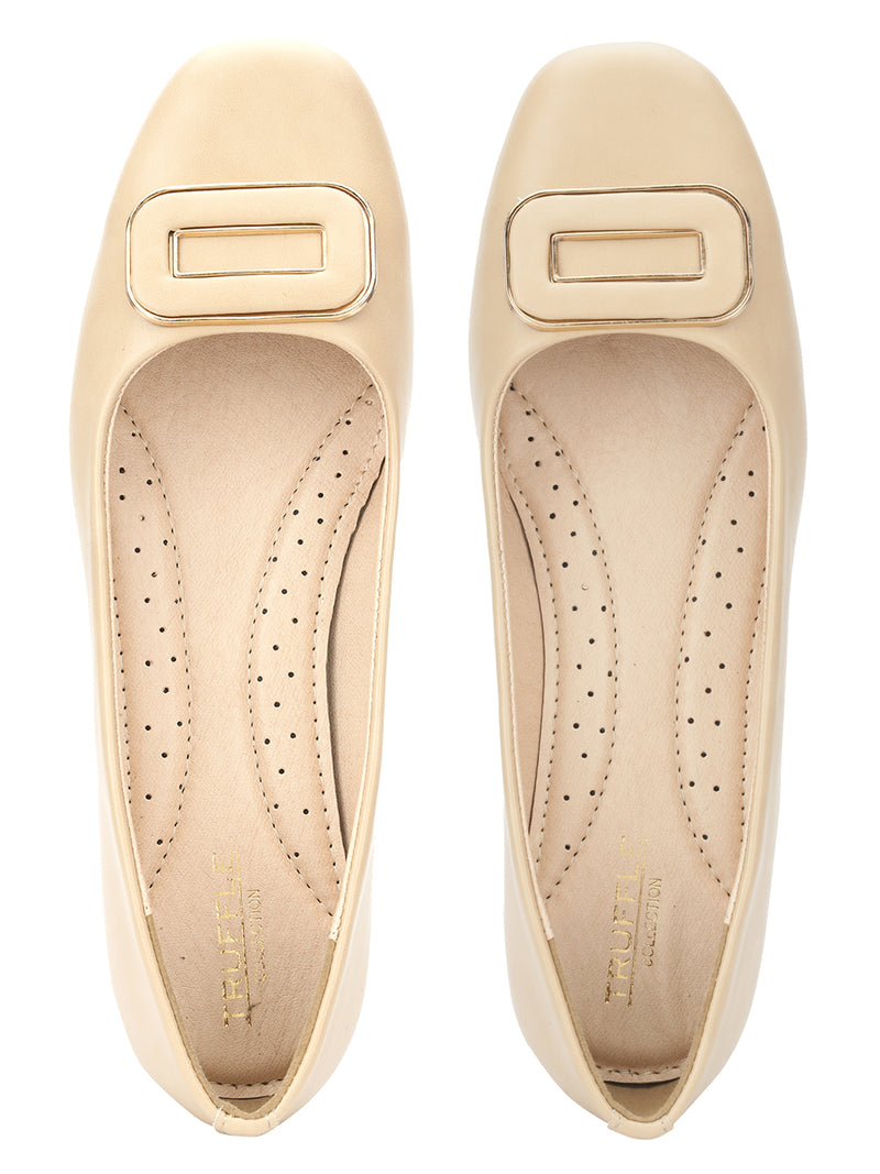 Nude PU Stylish Slip-On Flat Ballerina (TC-1206-NUD)