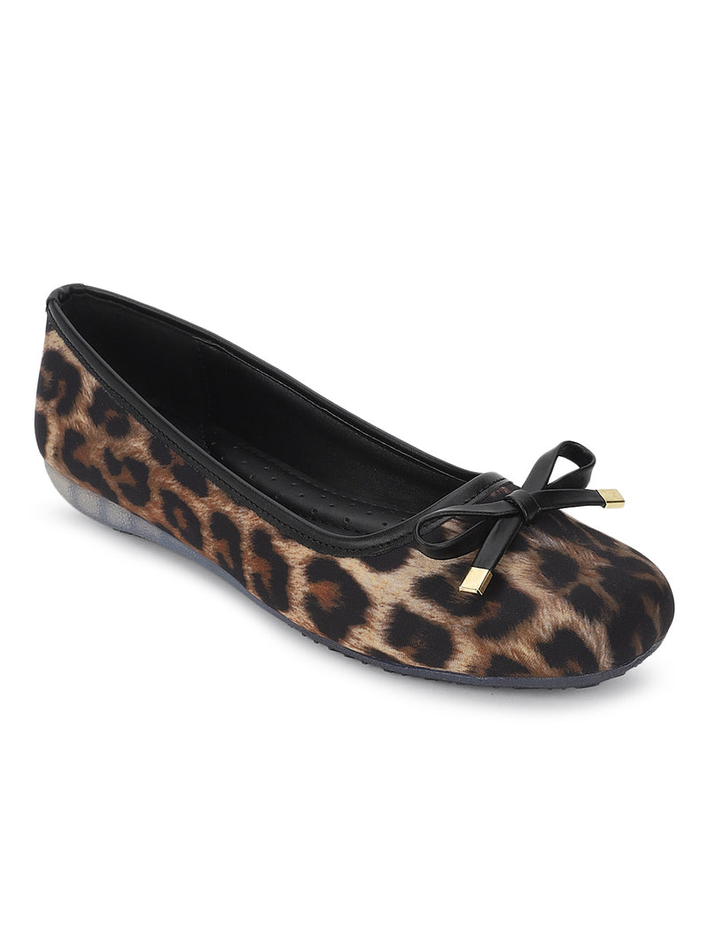 Leopard PU Stylish Slip-On Flat Ballerina (TC-1213-LEO)